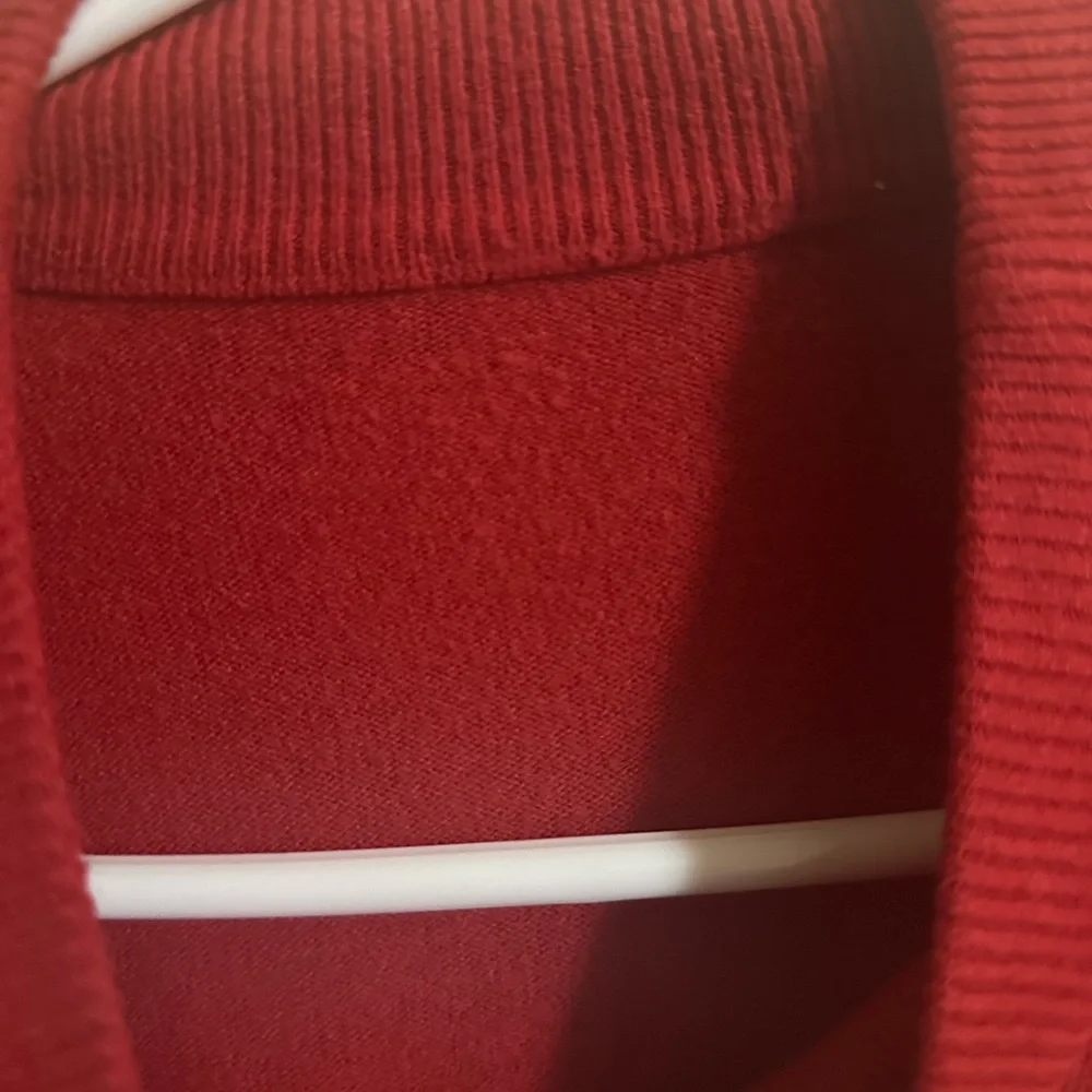 Red Ribbed Knit Sweater - Picture 3 of 3